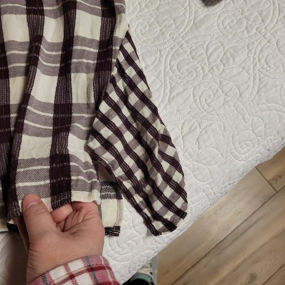 Soft Surroundings Huntleigh Plaid Gingham Asymmetrical Twill Tunic Size Medium - Picture 11 of 12